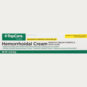 TopCare Health Maximum Strength Pain Relief Hemorrhoidal Cream 1.8 oz