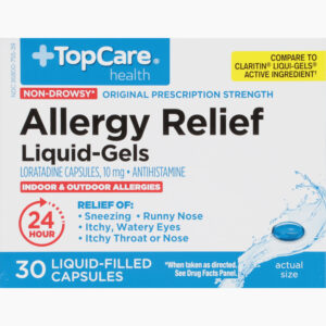 TopCare Health 10 mg Original Prescription Strength Non-Drowsy Allergy Relief 30 Liquid-Gels