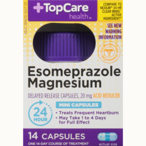 TopCare Health 20 mg Esomeprazole Magnesium 14 Mini Capsules