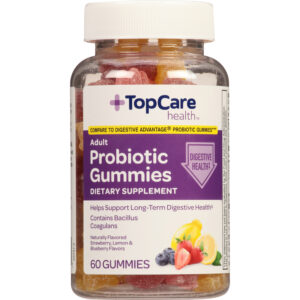 TopCare Health Adult Strawberry  Lemon & Blueberry Flavors Probiotic Gummies 60 ea