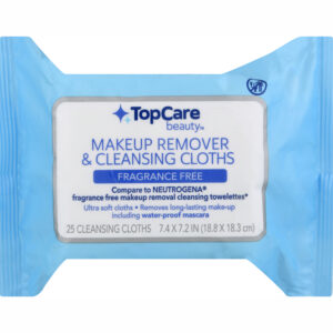 TopCare Beauty Fragrance Free Makeup Remover & Cleansing Cloths 25 Cloths