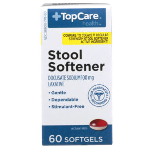 Stool Softener Docusate Sodium 100 Mg Laxative Softgels