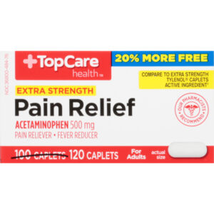 TopCare Health 500 mg Extra Strength Pain Relief 120 Caplets