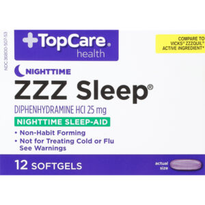 TopCare Health 25 mg Nighttime ZZZ Sleep 12 Softgels