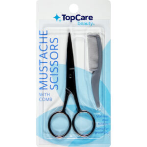 Topcare Beauty Mustache Scissors With Comb 1 ea