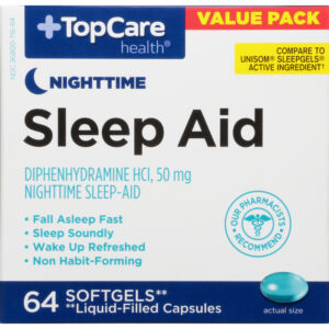 TopCare Health Value Pack Nighttime Softgels Sleep Aid 64 ea