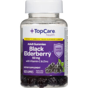 TopCare Health Adult 50 mg Black Elderberry with Vitamin C & Zinc 60 Gummies