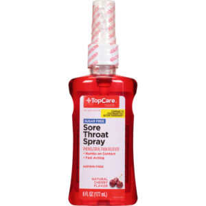 TopCare Health Sugar Free Natural Cherry Flavor Sore Throat Spray 6 fl oz