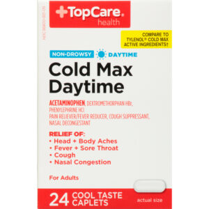 TopCare Health Caplets Non-Drowsy Daytime Cold Max 24 ea