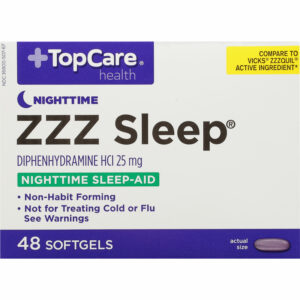 TopCare Health 25 mg Nighttime ZZZ Sleep 48 Softgels