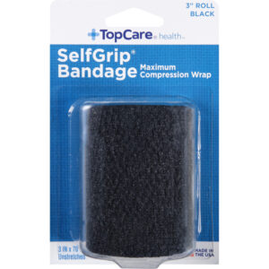 TopCare Health 3 Inch Roll Black SelfGrip Bandage 1 ea