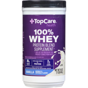 TopCare Health 100% Whey Vanilla Protein Blend Supplement 16 oz