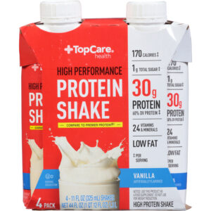 TopCare Health Vanilla  High Performance Protein Shake 4 ea