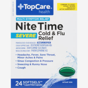 TopCare Health Nite Time Severe Cold & Flu Relief 24 Softgels