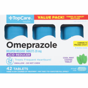 TopCare Health 20 mg Cool Mint Omeprazole Value Pack 42 Tablets