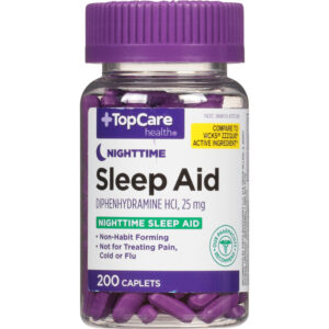 TopCare Health 25 mg Nighttime Sleep Aid 200 Caplets
