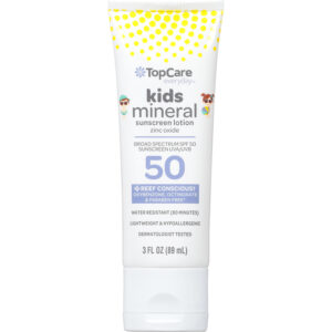 TopCare Everyday Broad Spectrum SPF 50 Kids Mineral Sunscreen Lotion 3 oz