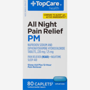 TopCare Health PM All Night Pain Relief 80 Caplets