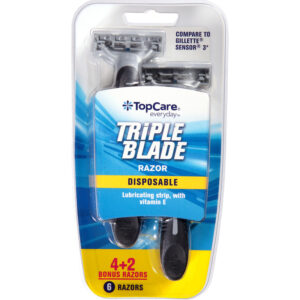TopCare Everyday Disposable Triple Blade Razor 6 ea