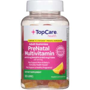 TopCare Health Adult Raspberry Lemonade Flavor PreNatal Multivitamin 90 Gummies