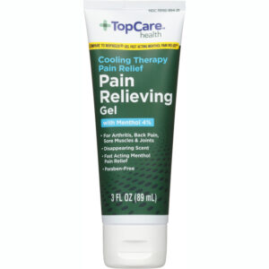 TopCare Health Pain Reliving Gel With Menthol 4% 3 fl oz