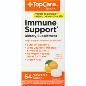 Topcare Health Citrus Immune Support 64 Chewable Tablets