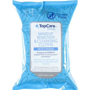 TopCare Beauty Moisturizing Makeup Remover & Cleansing Cloths 30 ea