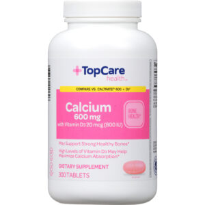 TopCare Health 600 mg Calcium 300 Tablets