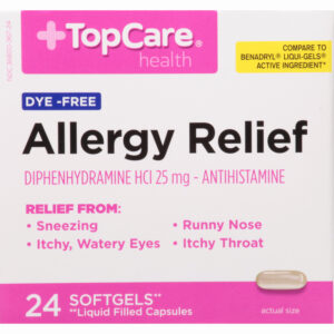 TopCare Health 25 mg Allergy Relief 24 Softgels