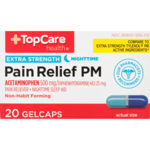 Pain Relief Acetaminophen PM Gelcap 20 Ct