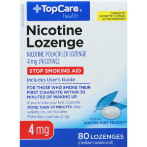 TopCare Health 4 mg Coated Mint Freeze Stop Smoking Aid 80 Lozenges