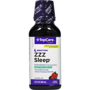 TopCare Health 50 mg Nighttime Berry Flavor ZZZ Sleep 12 fl oz