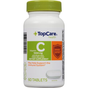 TopCare Health 1000 mg Vitamin C with Rose Hips 60 Tablets