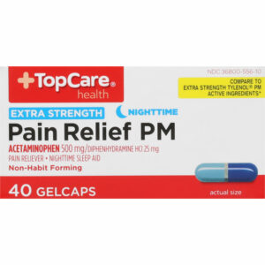 TopCare Health Extra Strength Nighttime Pain Relief PM 40 Gelcaps