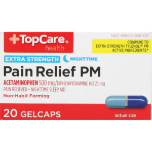 TopCare Health Nighttime Extra Strength Pain Relief PM 20 Gelcaps