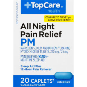 TopCare Health PM All Night Pain Relief 20 Caplets