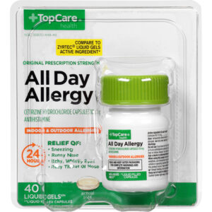 TopCare Health 10 mg Original Prescription Strength All Day Allergy 40 Liquid Gels
