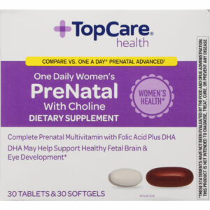 TopCare Health Womens Tablets & Softgels One Daily Women's PreNatal with Choline 60 Ct
