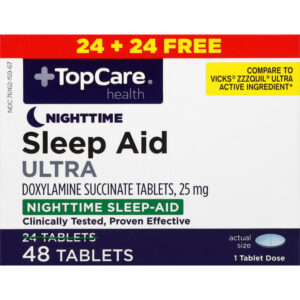 TopCare Health 25 mg Ultra Nighttime Sleep Aid 48 Tablets