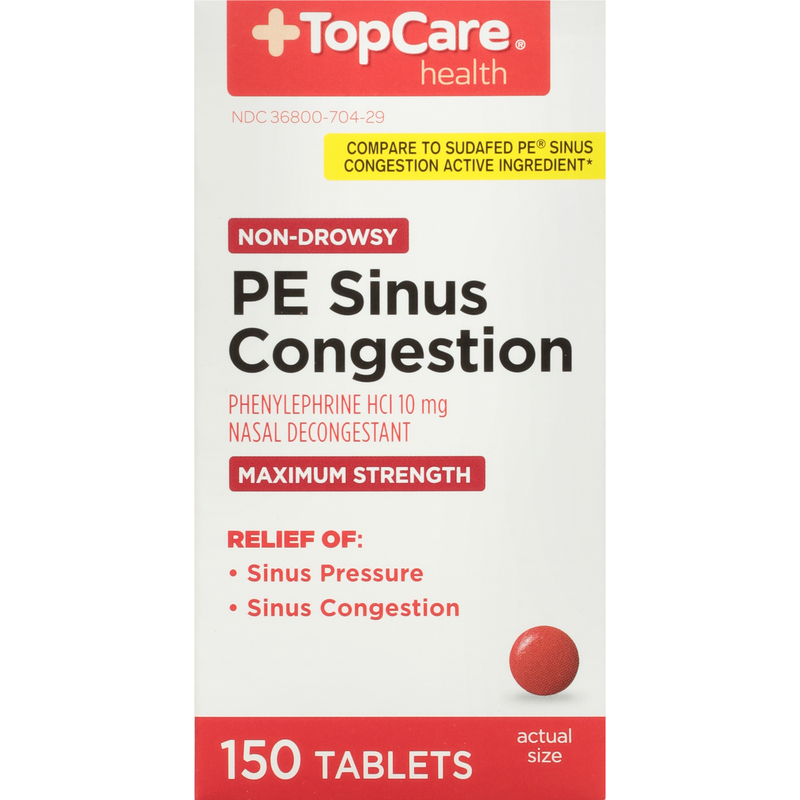 健康・医学 ropipi TopCare Health 10 Mg Maximum Strength Non-Drowsy PE Sinus