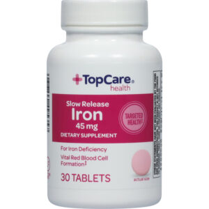 TopCare Health 45 mg Slow Release Iron 30 Tablets