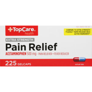 TopCare Health 500 mg Extra Strength Pain Relief 225 Gelcaps