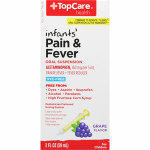 TopCare Health 160 mg Infants' Grape Flavor Pain & Fever 2 fl oz