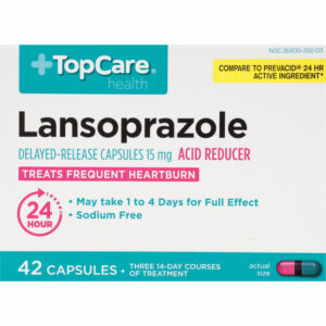 TopCare Health 15 mg Lansoprazole 42 Capsules