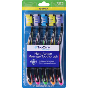 TopCare Everyday Soft Regular Multi-Action Massage Toothbrushes 10 ea