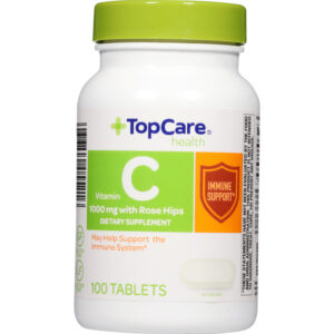 TopCare Health 1000 mg Vitamin C with Rose Hips 100 Tablets