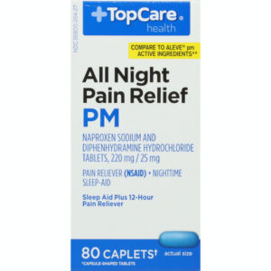 TopCare Health PM All Night Pain Relief 80 Caplets