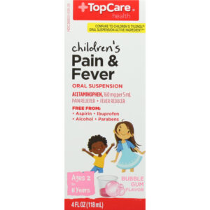 TopCare Health 160 mg Children's Bubble Gum Flavor Pain & Fever 4 fl oz