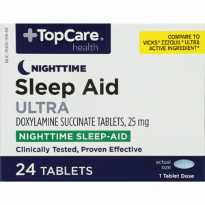 TopCare Health 25 mg Nighttime Ultra Sleep Aid 24 Tablets