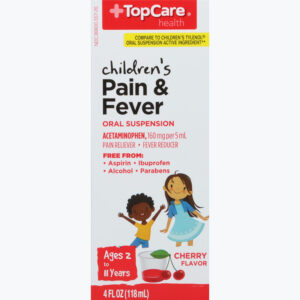 TopCare Health 160 mg Children's Cherry Flavor Pain & Fever 4 fl oz